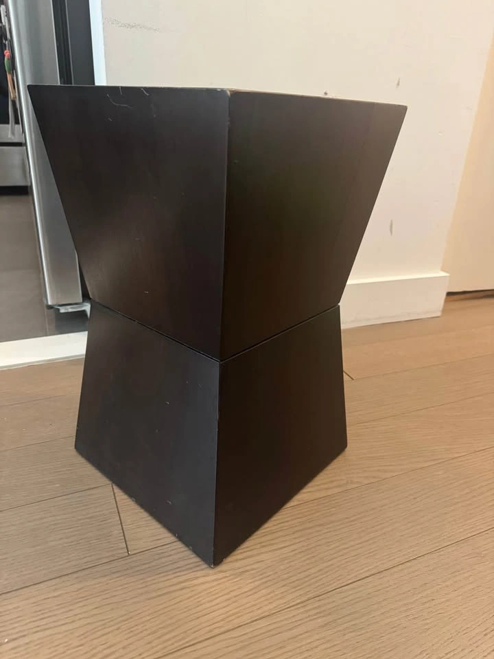 West Elm Rustic Geometric Pedestal Table - Wenge Blackish Brown - photo 4