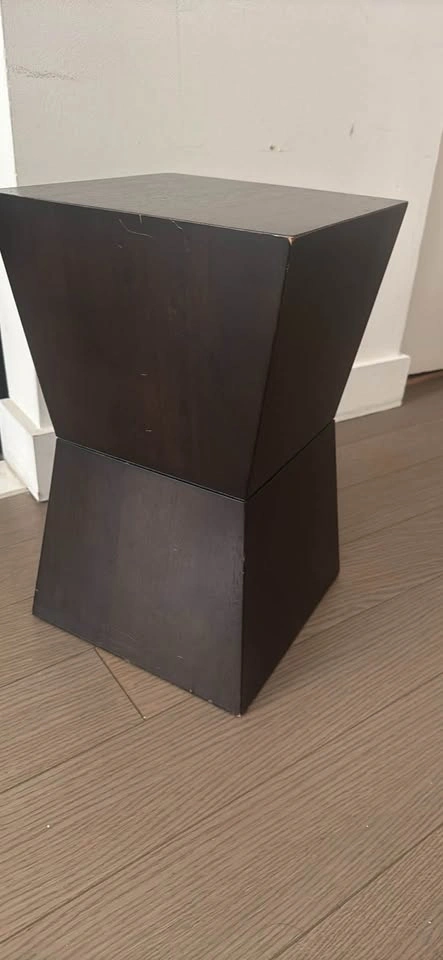 West Elm Rustic Geometric Pedestal Table - Wenge Blackish Brown - photo 5