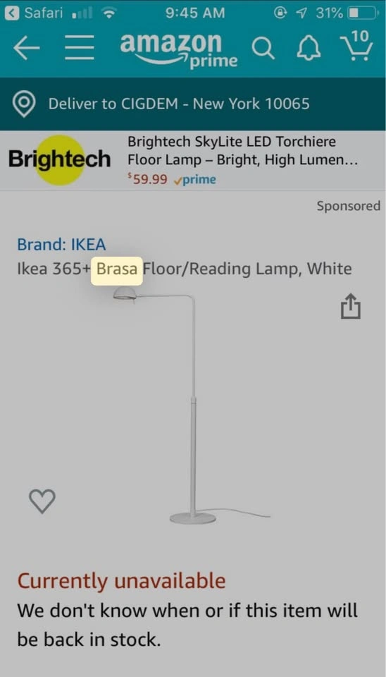 IKEA 365+ Brasa White Floor Lamp - photo 4