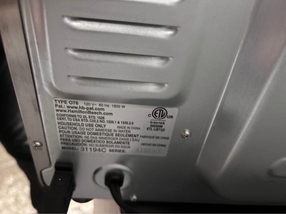 Hamilton Beach 31194C Digital Air Fryer Toaster Oven - photo 2