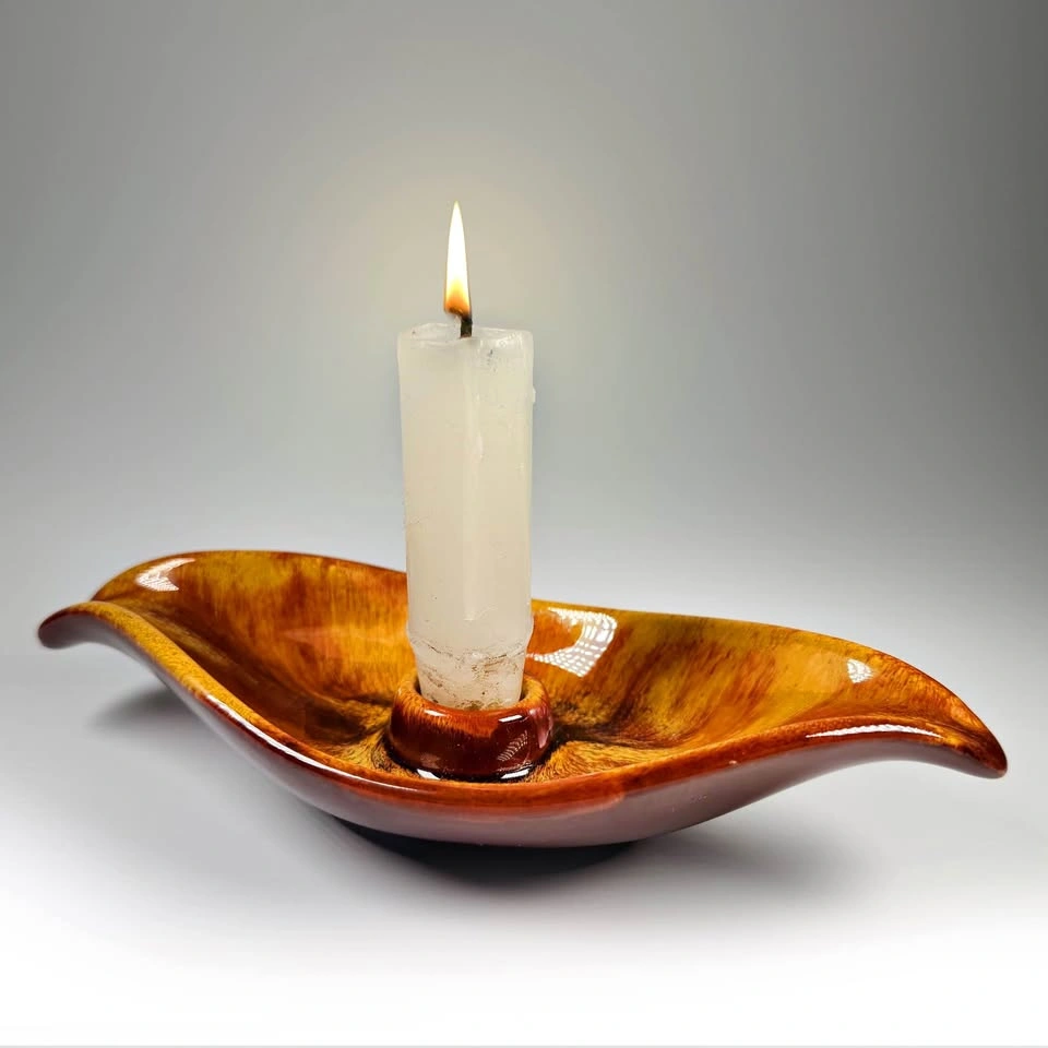 Vintage Blue Mountain Pottery Candle Holder