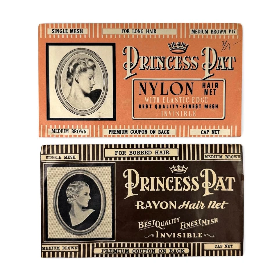 2x Vintage 1940s Princess Pat Hair Nets