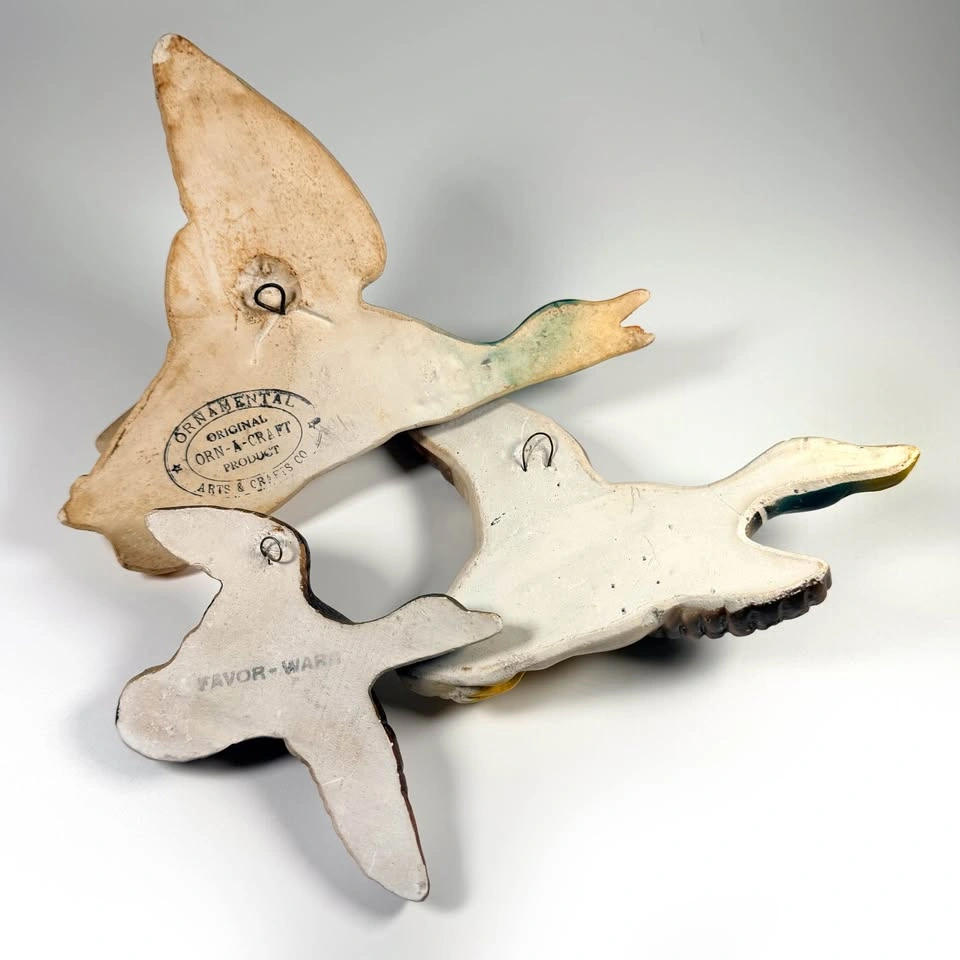 Trio of Vintage Plaster Wall Ducks - photo 5