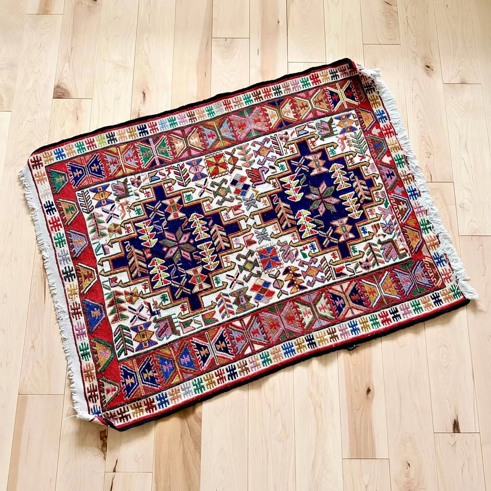 Shahsavan Soumak Kilim Prayer Rug