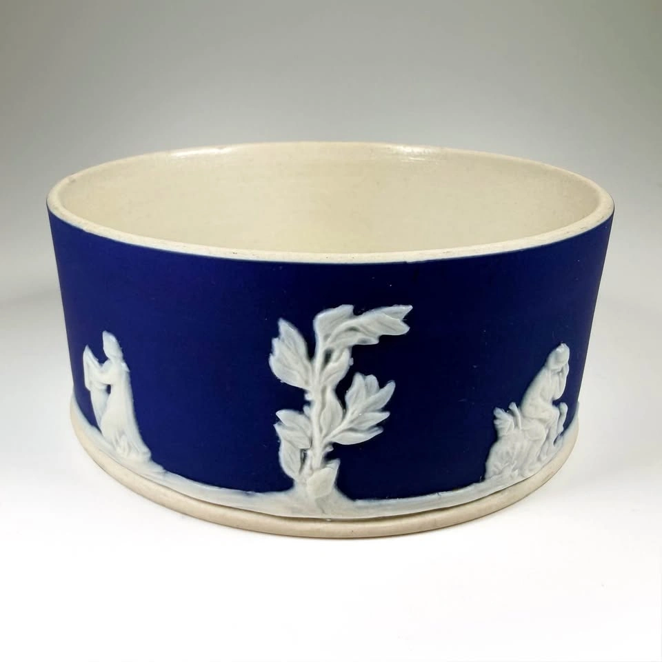 Antique ~1882 Adams Tunstall Jasperware Trinket Dish - photo 2