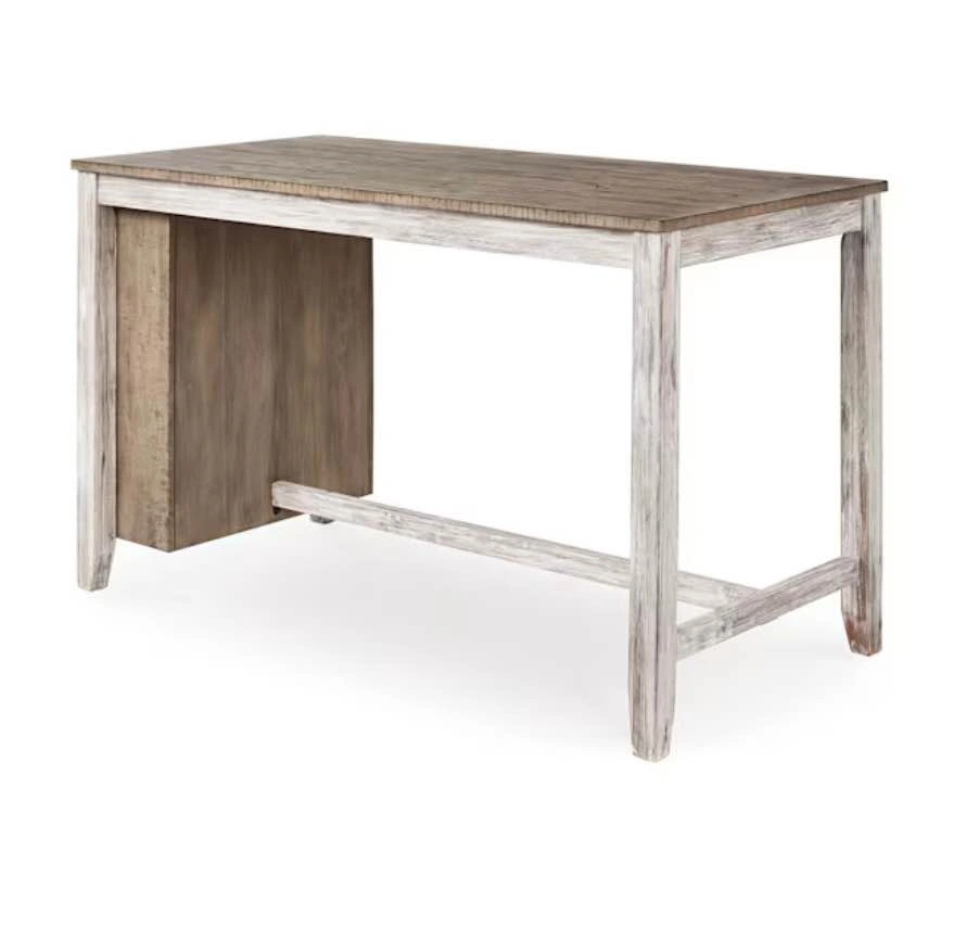 White Counter Height Dining Table with 4 Upholstery Bar Stools - photo 5
