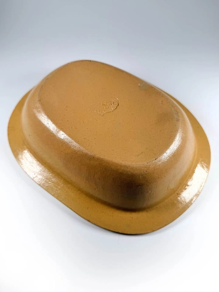 Antique Primitive Yellowware Baking Dish - photo 3