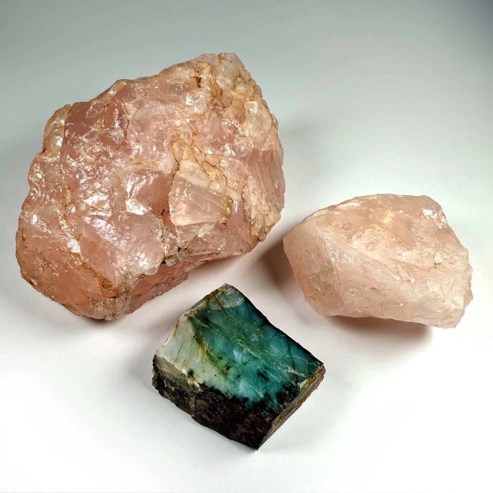 Raw Pink Quartz & Blue Feldspar