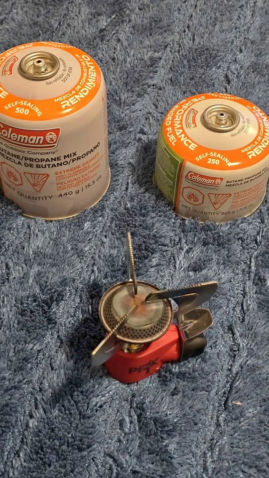 Coleman Peak 1 Camping Stove w/ Fuel Canisters