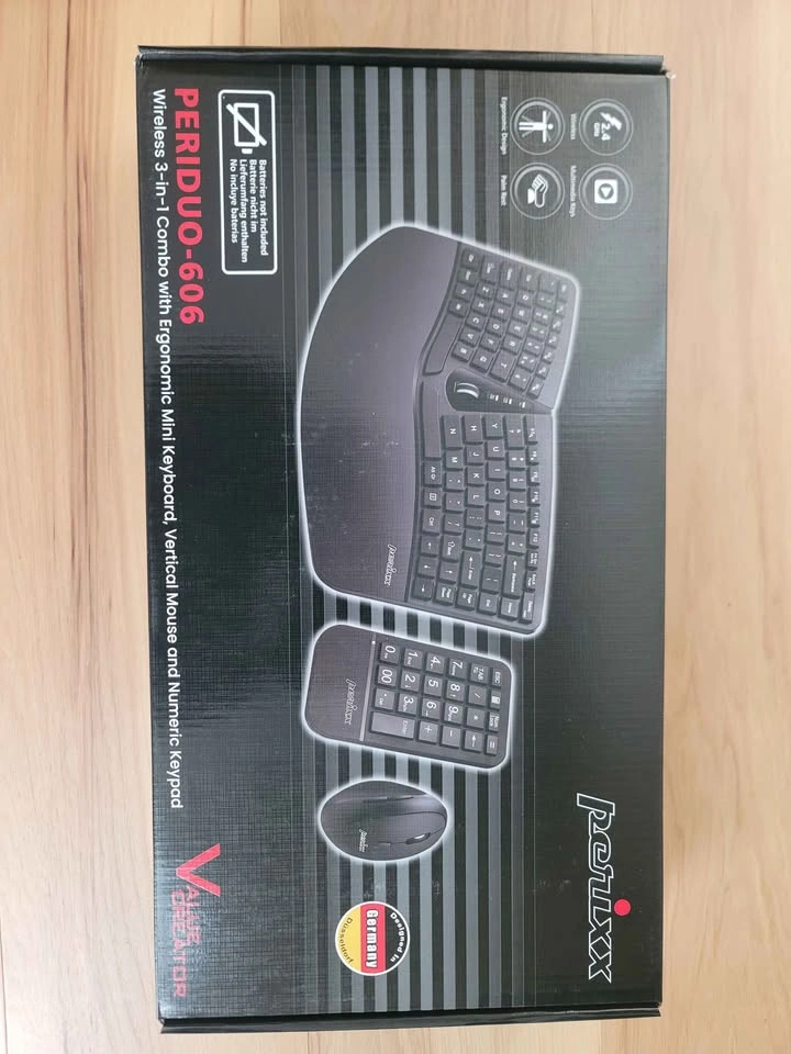 Perixx PERIDUO-606 Wireless Ergonomic Keyboard Mouse Keypad Comb - photo 2
