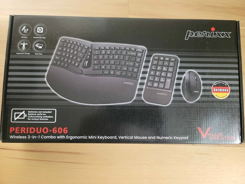 Perixx PERIDUO-606 Wireless Ergonomic Keyboard Mouse Keypad Comb - photo 4
