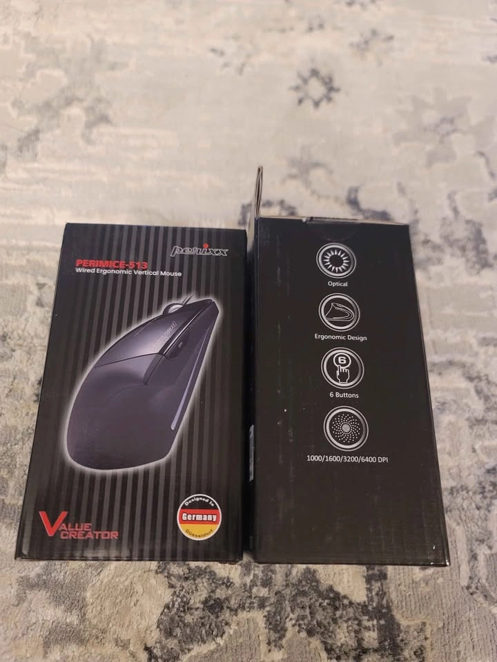 Perixx PERIMICE-513 Wired Ergonomic Vertical Mouse (Left-handed) - photo 3