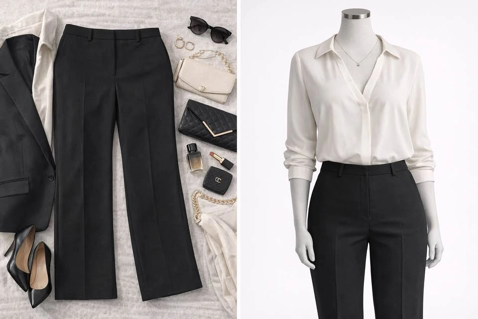 Black Business Casual Pants - Size 6 Petite - photo 2