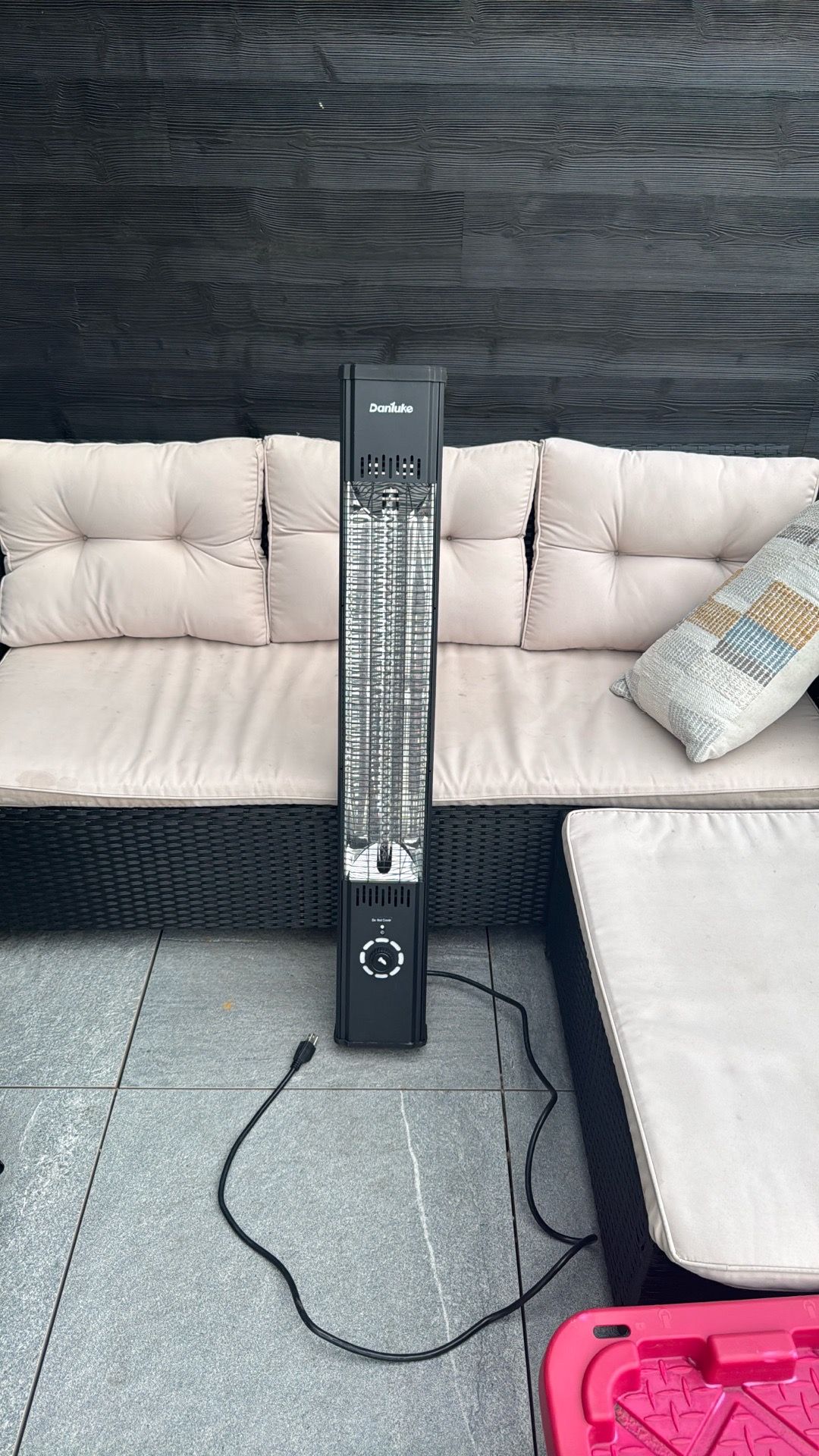 Electric Patio Heater (1500W) w/ Cover - Waterproof
