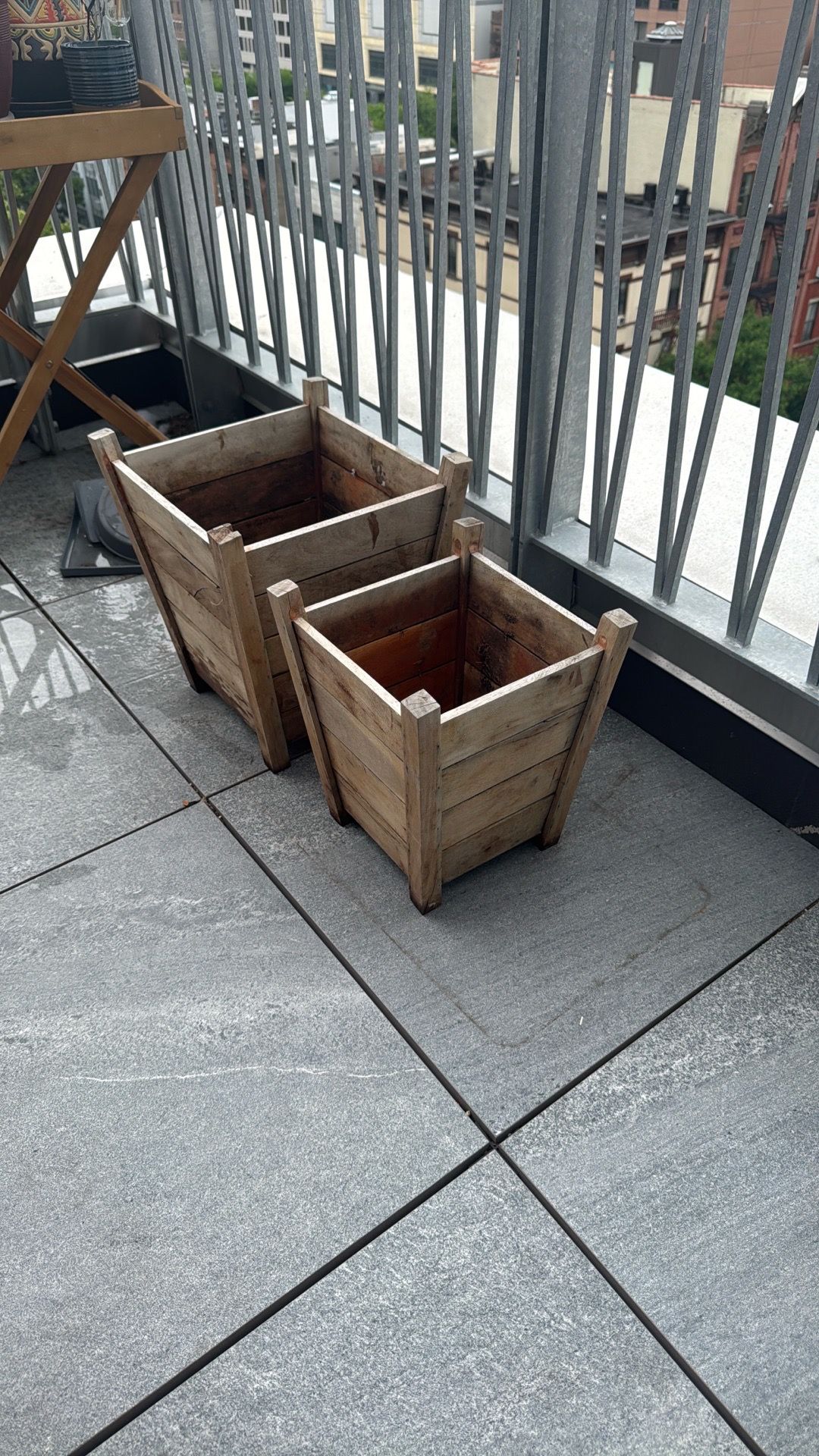 Set of 2 Rustic Wooden Planter Boxes– Outdoor/Indoor - photo 3