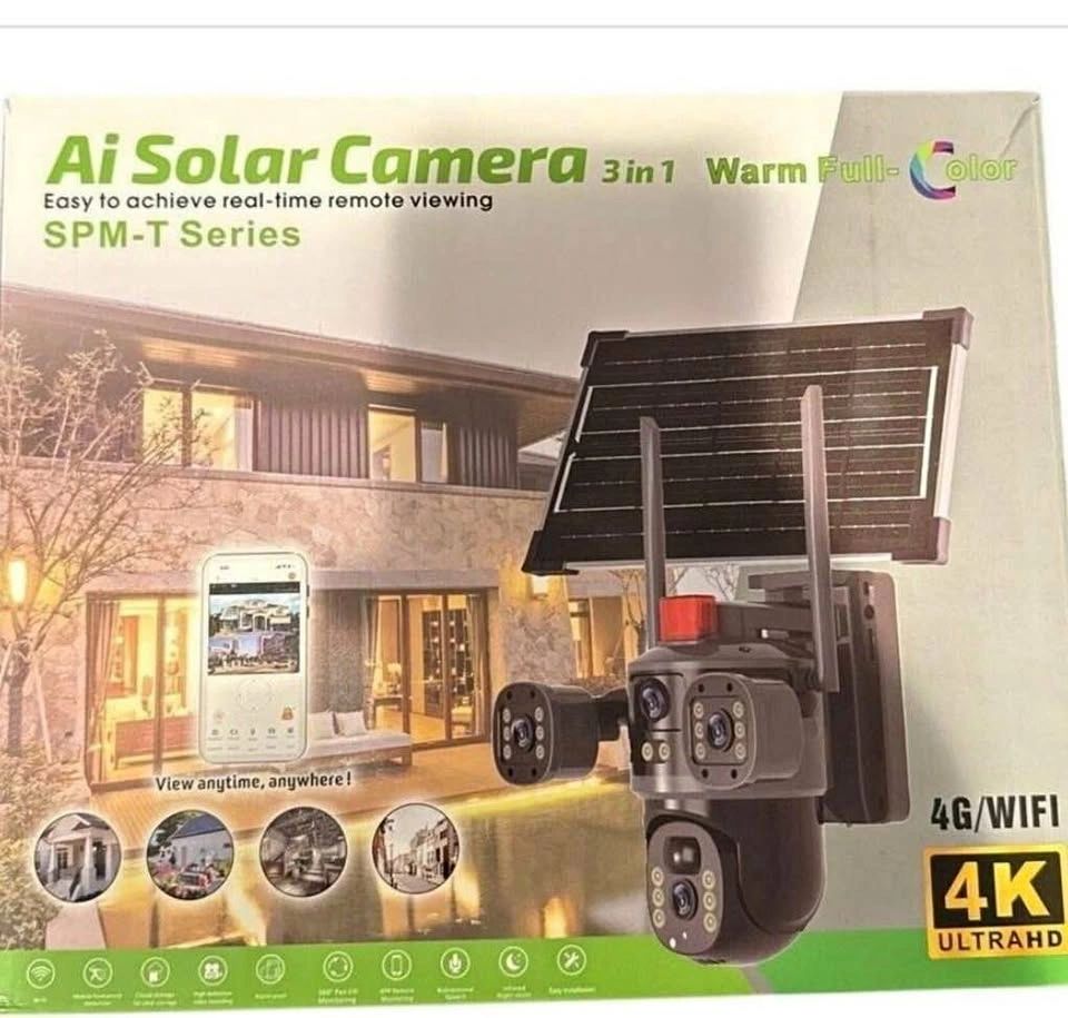 AI Solar SPM-T Series 3-in-1 Camera 4K/4G Off-Grid Security