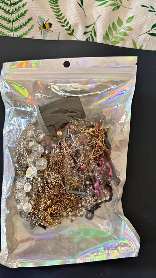 Bag of costume jewellery scrap