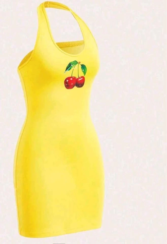 Halter Dress with Cherries, size L - new! - photo 2