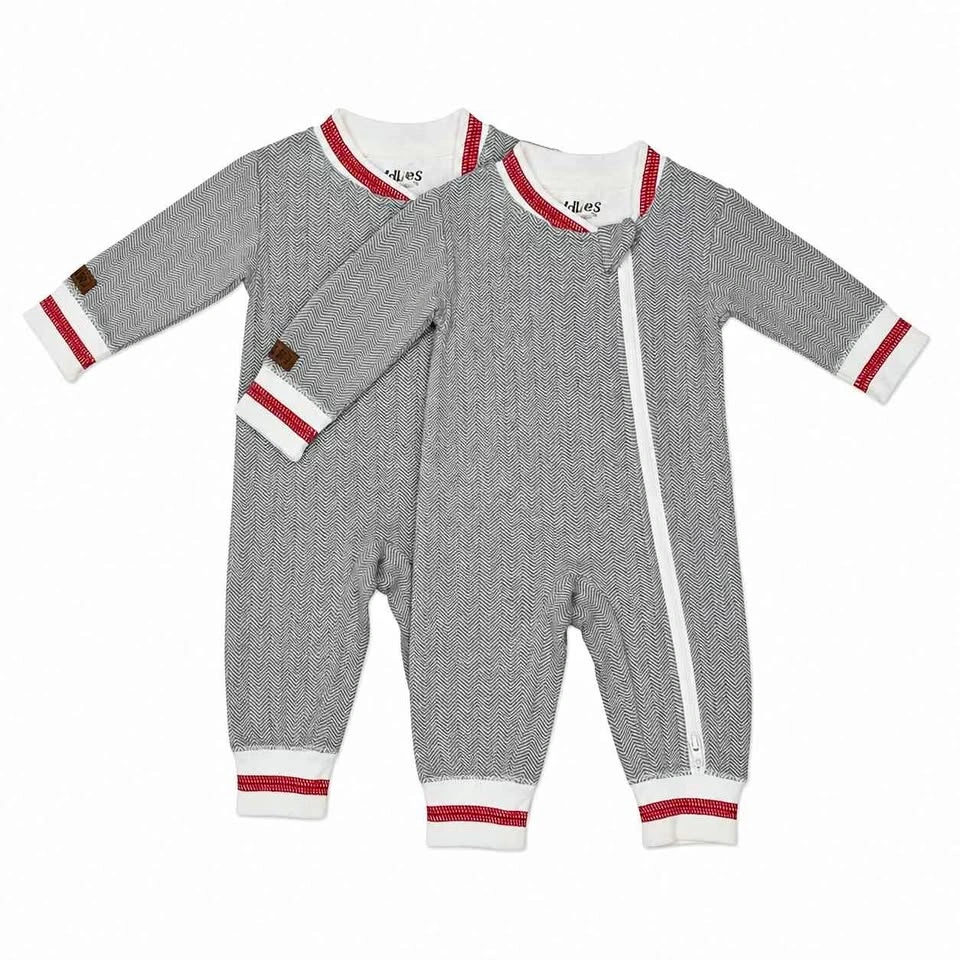 Juddlies Organic Cotton Cottage Playsuits M (6-12M) - Set of 2
