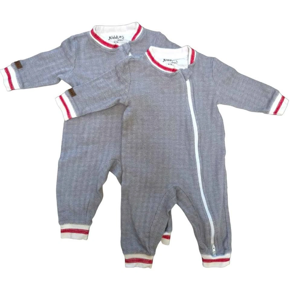 Juddlies Organic Cotton Cottage Playsuits M (6-12M) - Set of 2 - photo 4