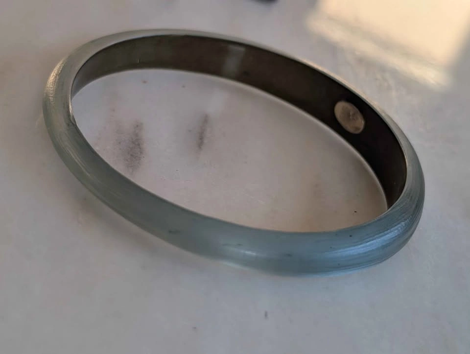 Vintage Alexis Bittar Blue Lucite Bangle - photo 4