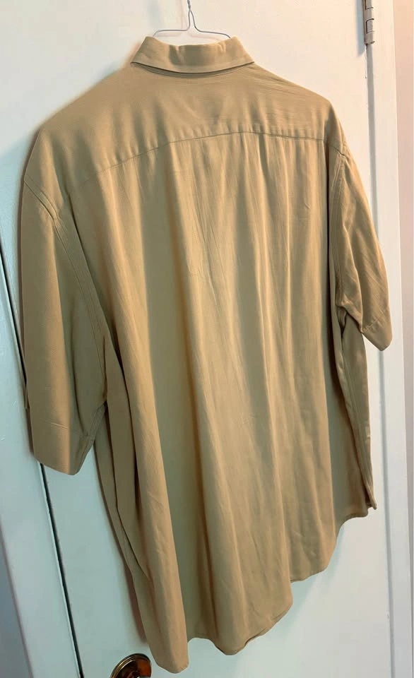 Hugo Boss Short Sleeve Button-Down Shirt - Tan / Beige. Size XL. - photo 3