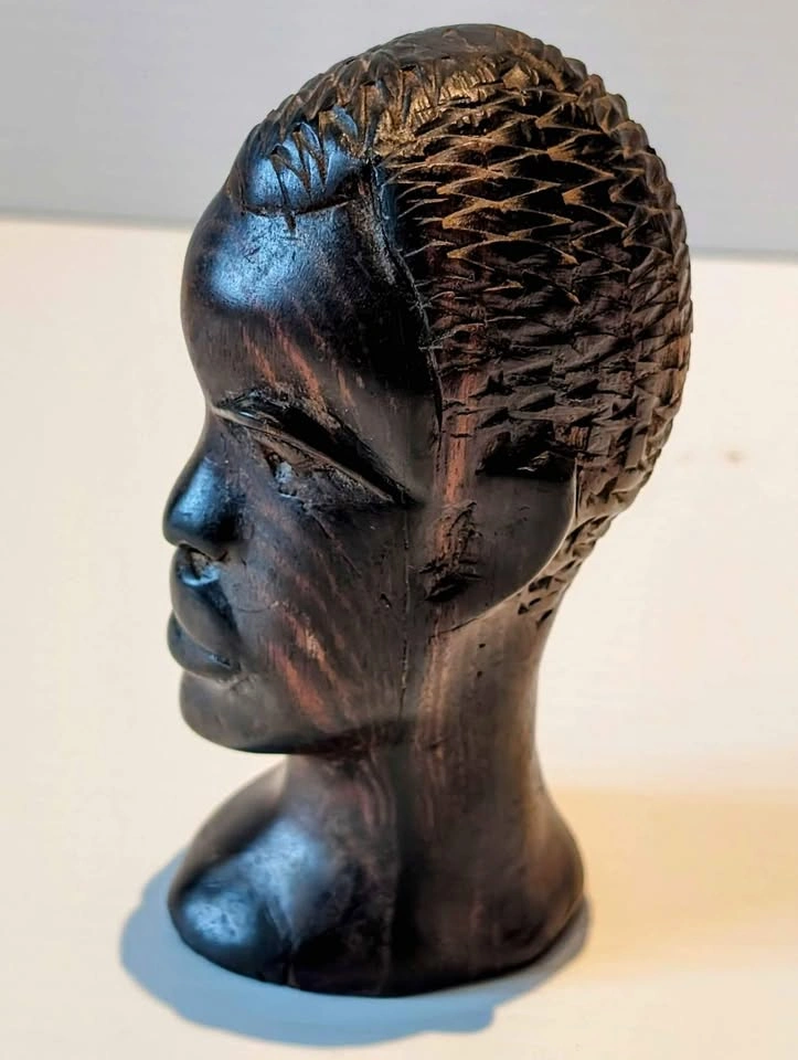 3" Carved Wooden Head - photo 2