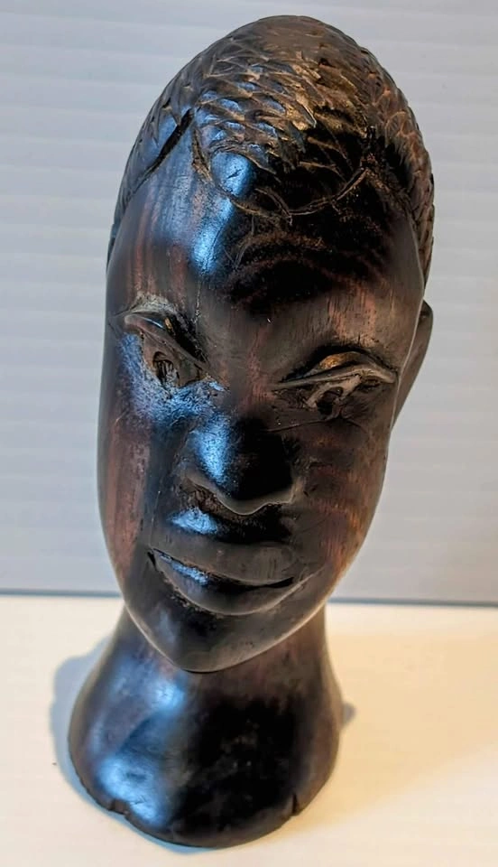 3" Carved Wooden Head - photo 3