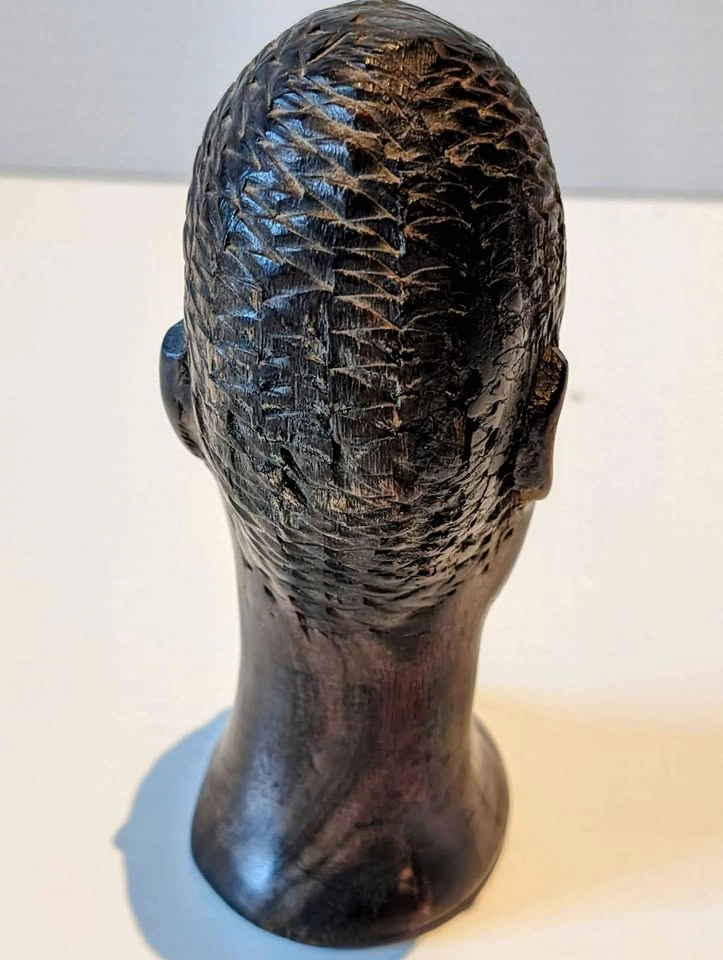 3" Carved Wooden Head - photo 4