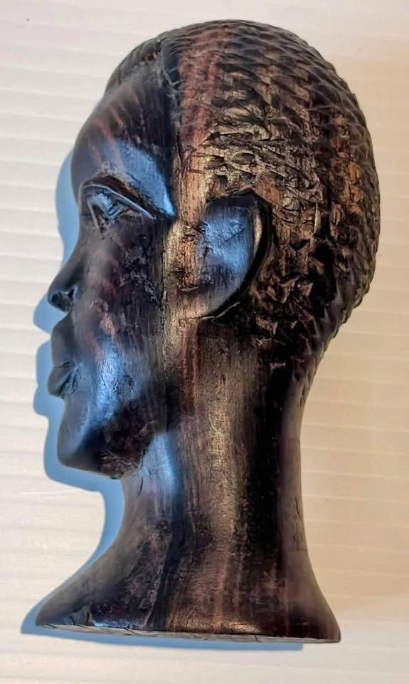 3" Carved Wooden Head - photo 5