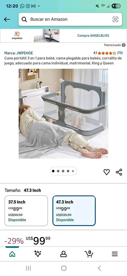 Portable Baby Crib - Used Once