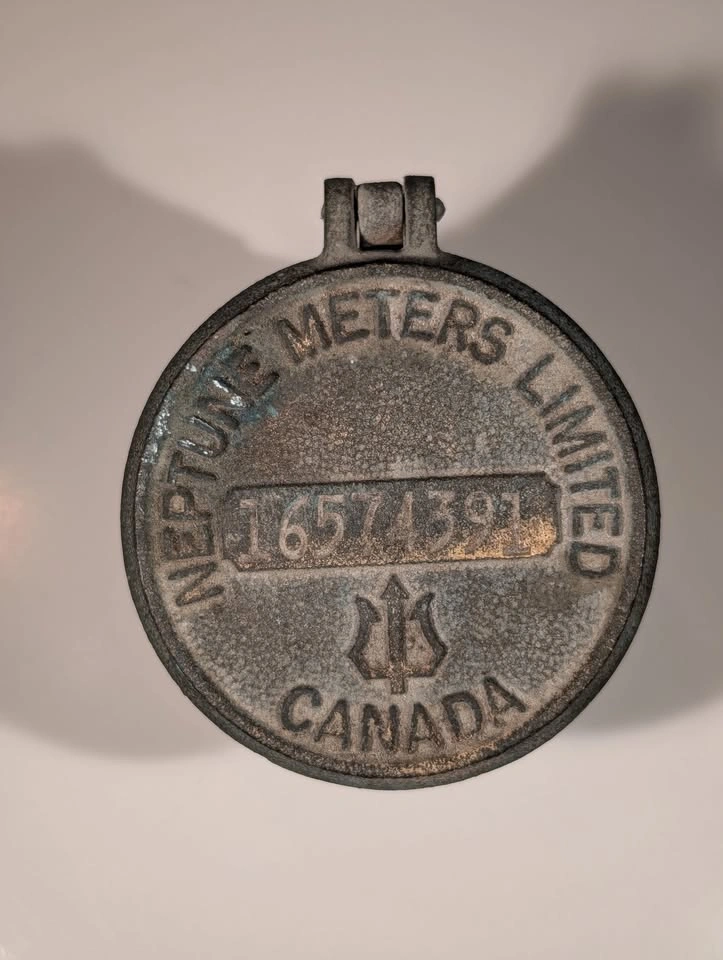 Antique Neptune Trident Water Meter Register - Brass/Bronze - photo 2