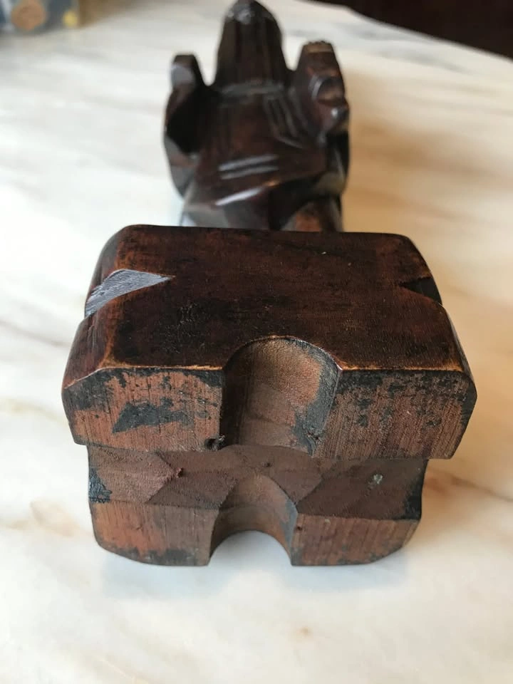 Carved Wooden Sculpture - Asian Wiseman - photo 4