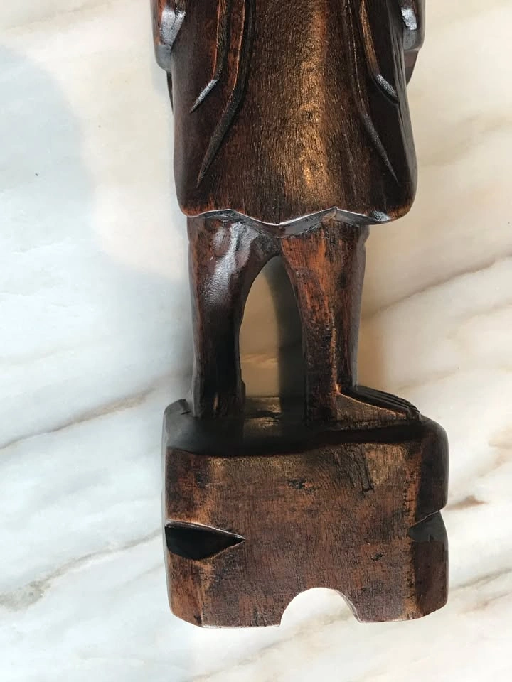 Carved Wooden Sculpture - Asian Wiseman - photo 5