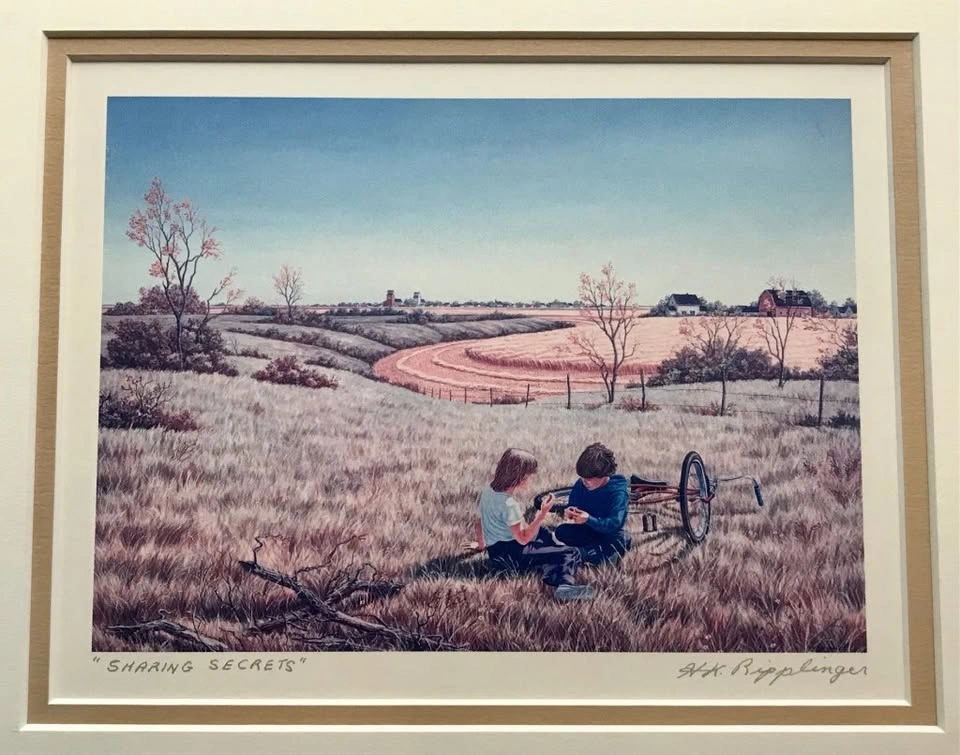 H. R. Ripplinger, Framed Pair of Prairie Art Prints - photo 3