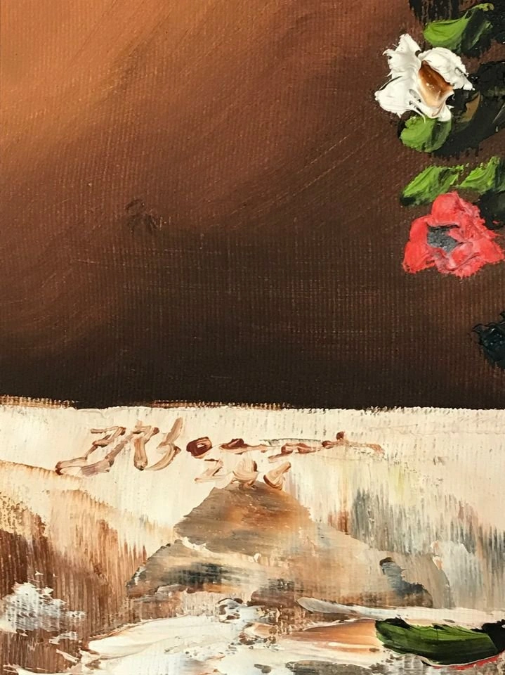 LIQUIDATION! Philippe Rhéaume, IAC, Oil on Canvas - Red Flowers - photo 2