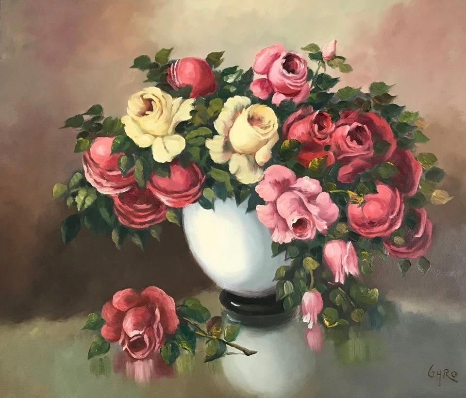 Charles "Garo" Tatossian Oil Painting; Floral Still Life - photo 3