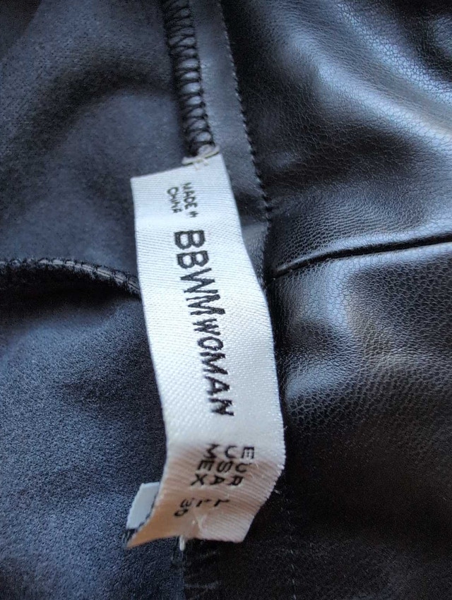 BBWMWoman Faux Leather Pants Black Large - photo 3