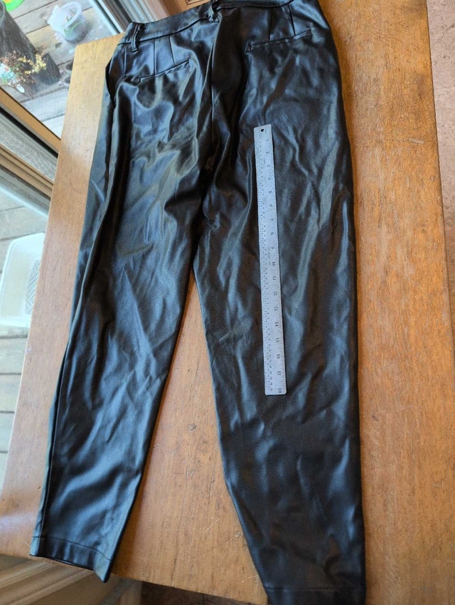 BBWMWoman Faux Leather Pants Black Large - photo 5