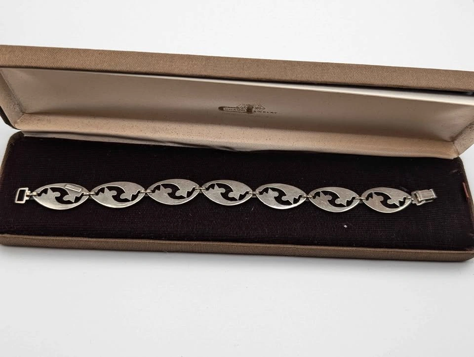 Art Deco Bracelet, 14k Gold Fillet on Sterling Silver - photo 5