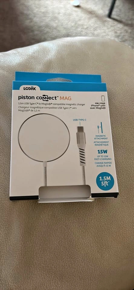 Logiix Piston Connect Mag 1.5m 15W Magnetic Charger