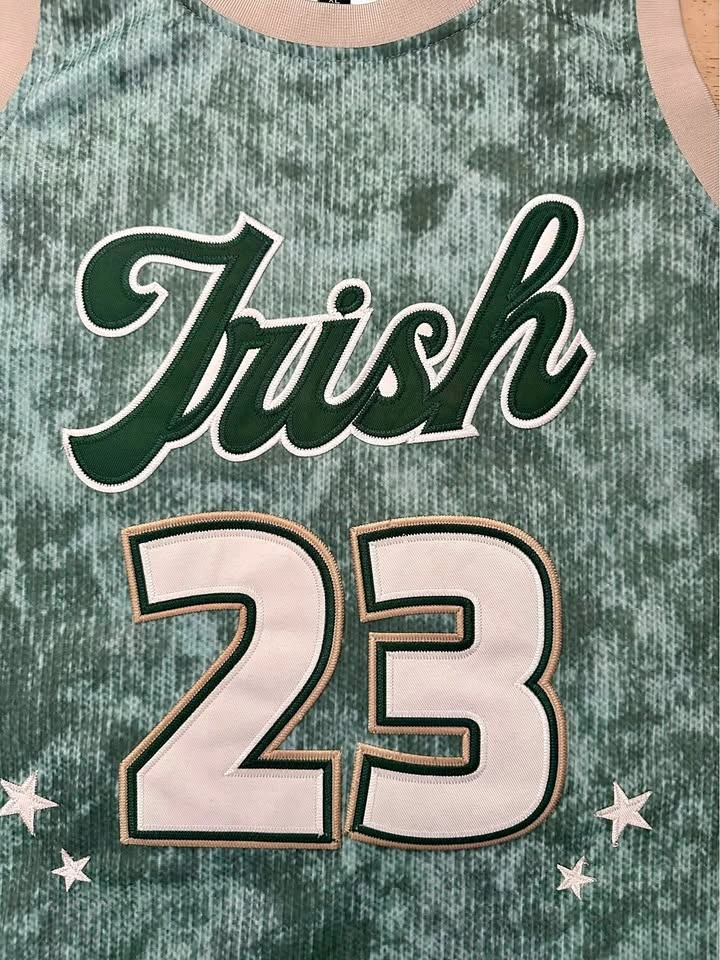 Headgear Classics Irish LeBron James #23 Jersey L Green Beige