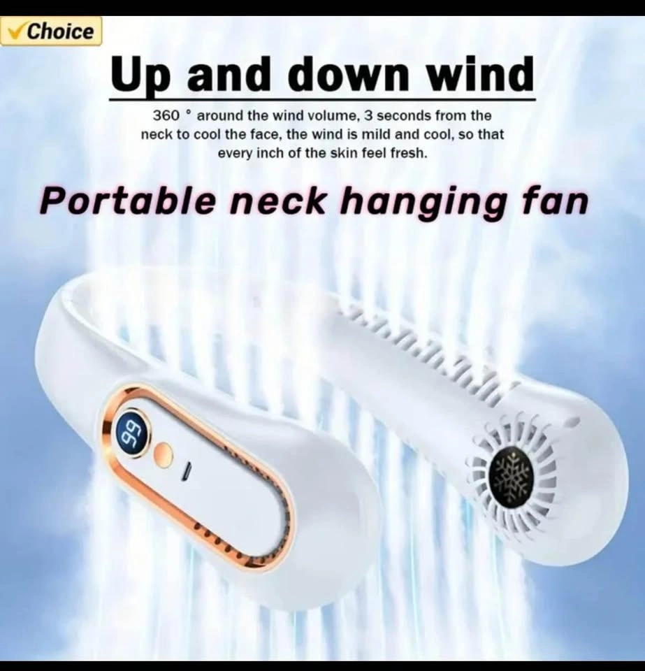 BNIB Rechargeable Bladeless Neck Fan - photo 2