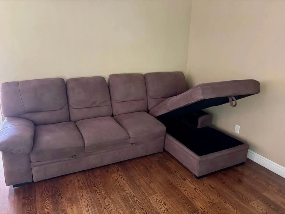 Sleeper Sectional Sofa with Storage - photo 2