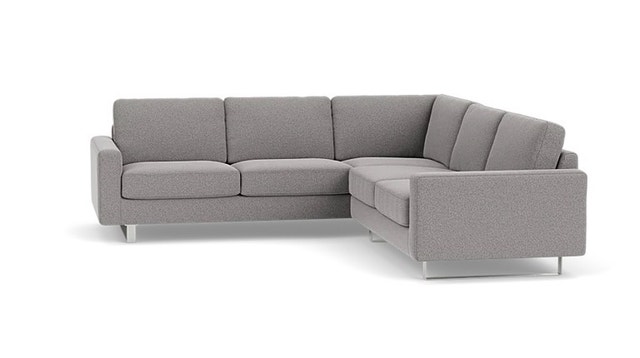 EQ3 Oskar LHF Ava Pepper 5-Seat Sectional Sofa - Brand New