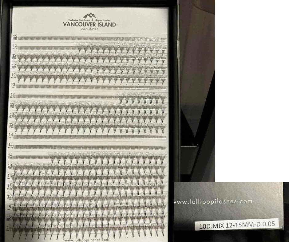 Box of Lash Supplies Assorted Lashes and Pre-Made Fans with Prac - photo 2