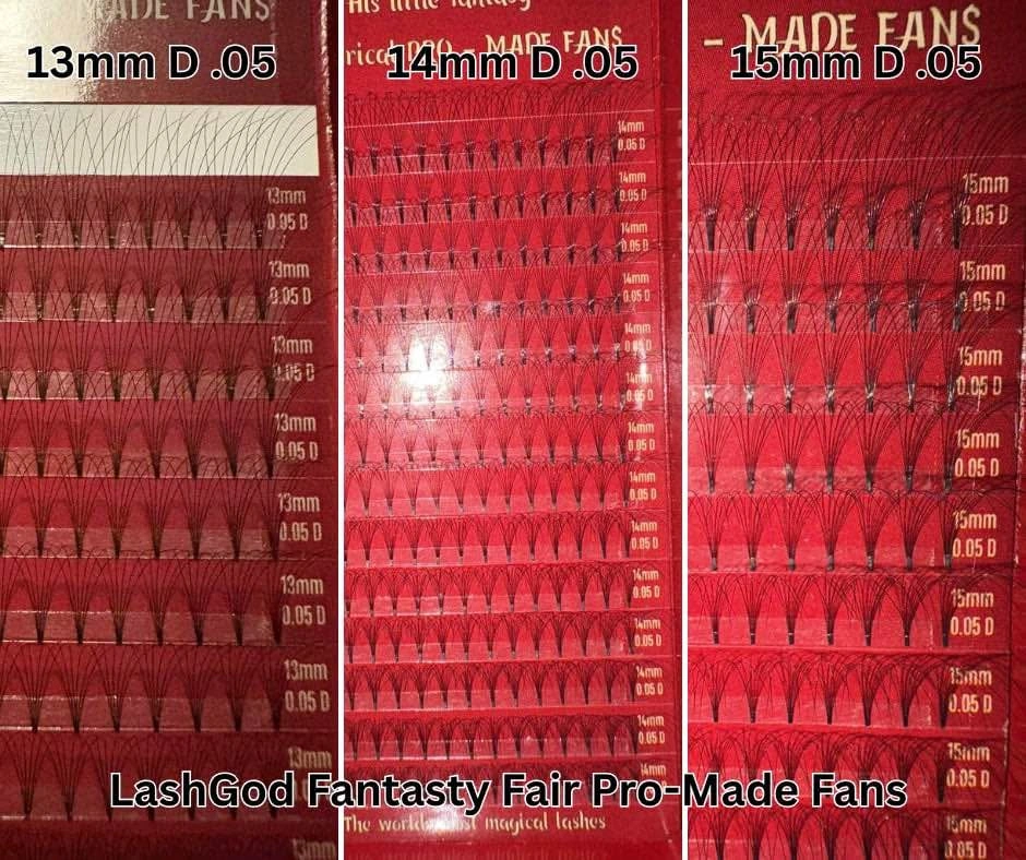Box of Lash Supplies Assorted Lashes and Pre-Made Fans with Prac - photo 3