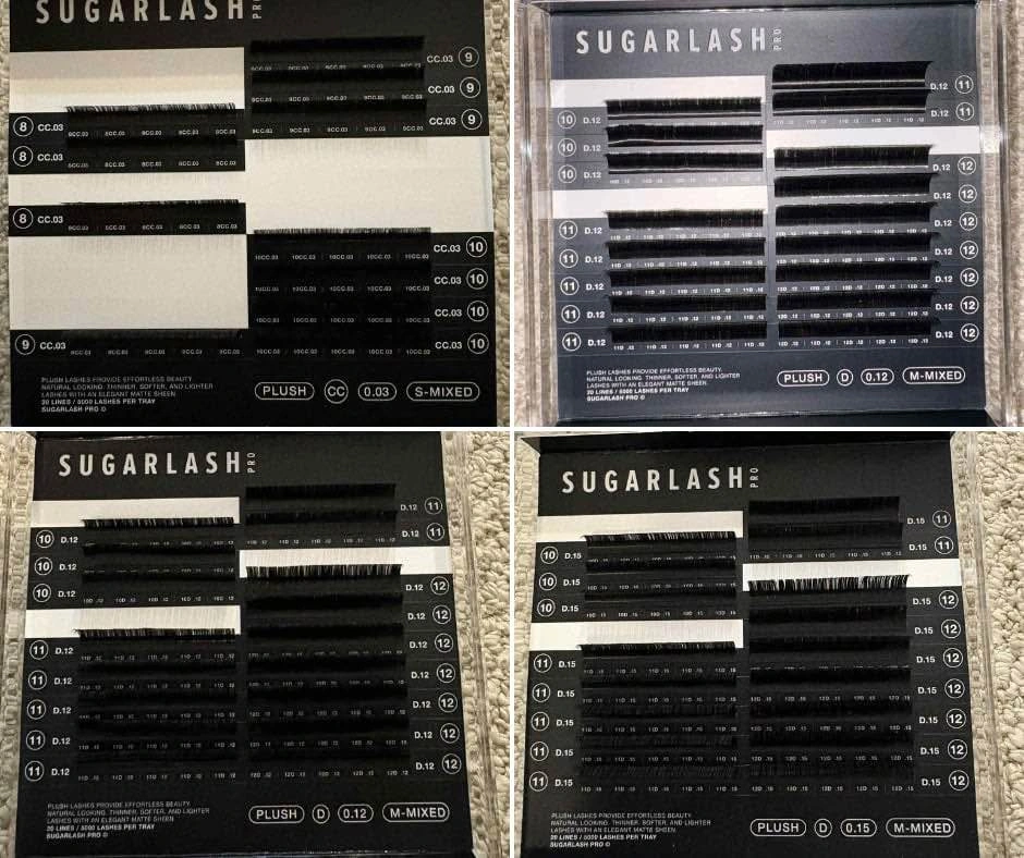 Box of Lash Supplies Assorted Lashes and Pre-Made Fans with Prac - photo 4