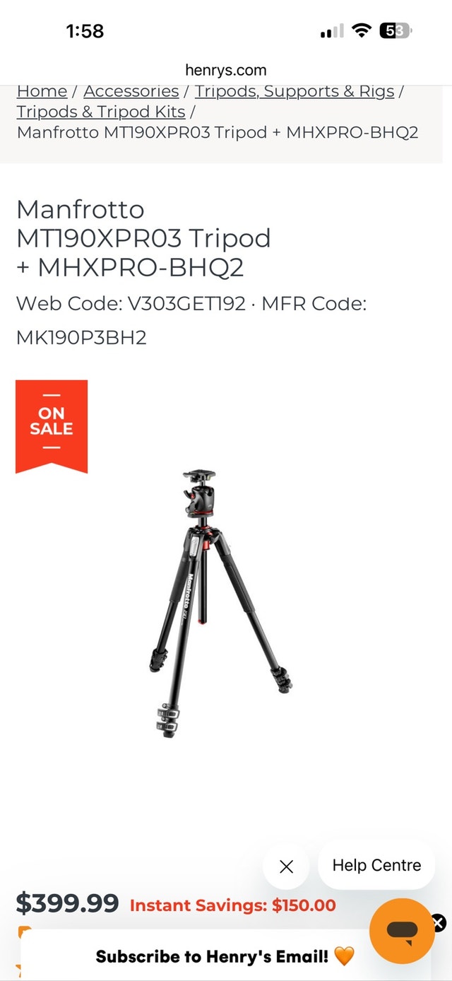 Manfrotto Professional Tripod - photo 2