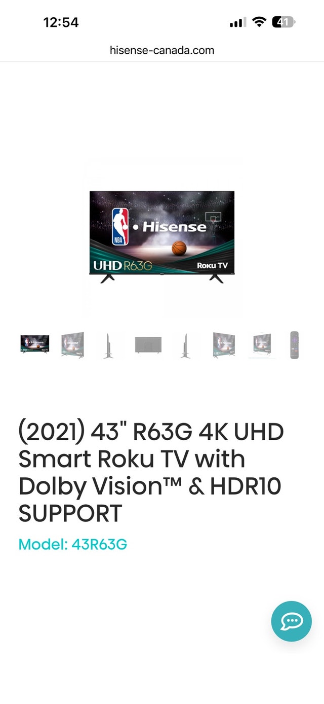 43" 4K Hisense Roku Smart TV (Model 43R636) - photo 3